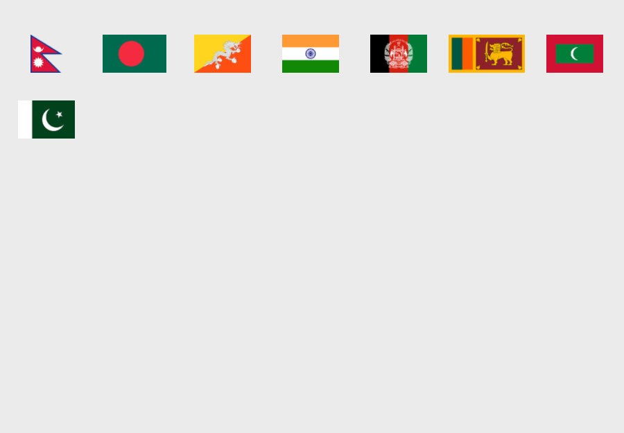 banderas de asia del sur