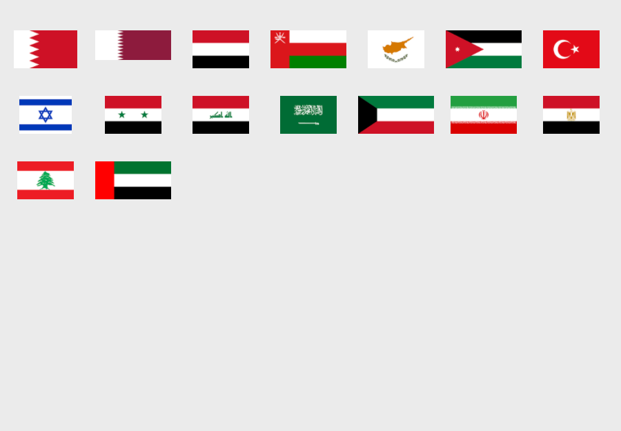 banderas de oriente medio