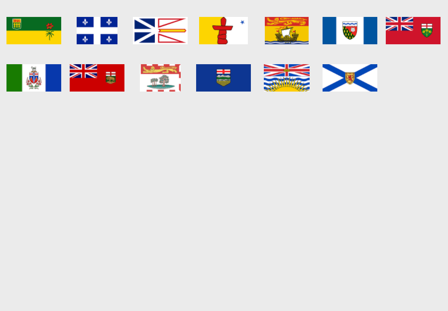 banderas provinciales y territoriales de canada