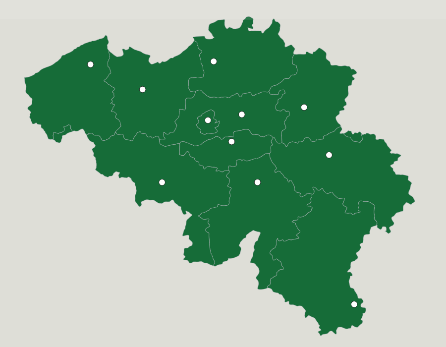 provincias y capitales de belgica